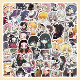 60 Piece Bandai Demon Slayer Anime Stickers for Laptops and Phones - 60PCS