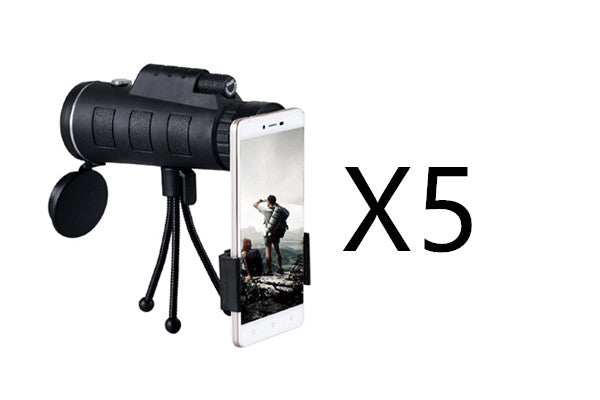 40x60 Monocular Telescope with Tripod for Apple iPhone users - 5 pcs