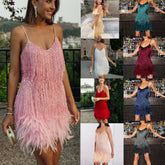 Angora Lace Sling A Line Dress in Multiple Sizes and Colors - Hair Remover