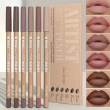 Velvet Matte Lip Liner Pencils for Women (6pcs) – Long Lasting Makeup - PINK ROSY