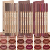Velvet Matte Lip Liner Pencils for Women (6pcs) – Long Lasting Makeup - PINK ROSY