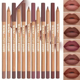 6pcs Velvet Matte Lip Liner Set - Long-Lasting Versatile Shades Longlasting Lip Makeup Berry Brown Pink Lip Pencil