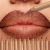 6pcs Velvet Matte Lip Liner Set - Long-Lasting Versatile Shades Longlasting Lip Makeup Berry Brown Pink Lip Pencil