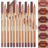 6pcs Velvet Matte Lip Liner Set - Long-Lasting Versatile Shades Longlasting Lip Makeup Berry Brown Pink Lip Pencil
