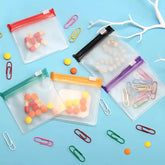 7PCS Reusable Pill Pouch Set – Zippered Medicine Organizer Bags 7 Colors Travel & Daily Use - 7 Pcs