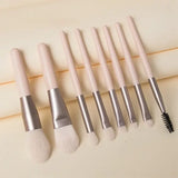 Soft Fluffy Makeup Brushes Set Plastic Handle Blending Makeup Brush