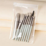 Soft Fluffy Makeup Brushes Set Plastic Handle Blending Makeup Brush - 8pcs 3