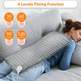 Electric Heating Pad 30×60cm – 9-Level 4-Mode Hot Blanket for Abdomen Shoulder Knee & Legs Washable Winter Warmer