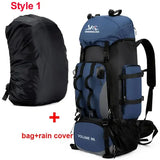 Large capacity 90L waterproof trekking bag for camping - DBU ad cover style 1