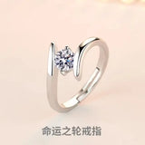 925 Sterling Silver Ring Simple Generous Zircon luxury High Quality For Women Rings Wedding Fine Jewelry Accessories