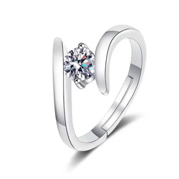 925 Sterling Silver Ring Simple Generous Zircon luxury High Quality For Women Rings Wedding Fine Jewelry Accessories