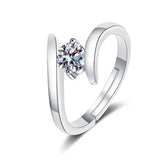 925 Sterling Silver Ring Simple Generous Zircon luxury High Quality For Women Rings Wedding Fine Jewelry Accessories