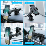 Car Phone Holder Long Rod Telescopic Car Dashboard Suction Cup Type - Hair Remover
