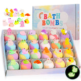 Glow-in-the-Dark Bath Bombs doll set for kids (multi) – fizzing bubble fun - 24pcs Glowing Doll Balls - None