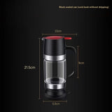 Borosilicate Glass A Bottle Of Honey Food Grade Press Type Dripper - Black 350ml / 21.5x10x6.8