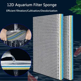 9Layers Aquarium Fish Tank Filter Sponge No Glue Foam Biochemical Cotton Aquarium Filtration Accessories Bio Sponge