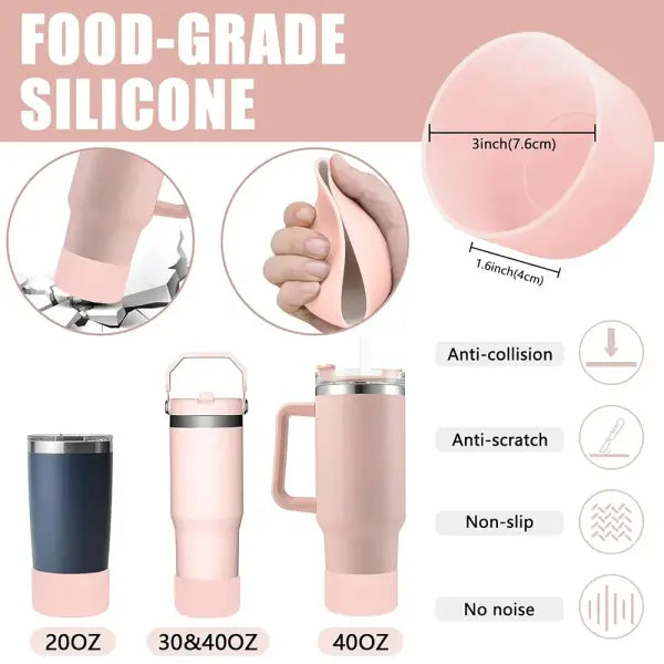9pcs Accessories Set with Flower Charm Chain and Silicone Straw Cap