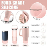 9pcs Accessories Set with Flower Charm Chain and Silicone Straw Cap