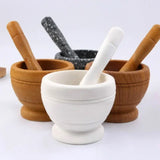 Resin Mortar and Pestle Set Spice Grinder Bowl for Kitchen Cooking