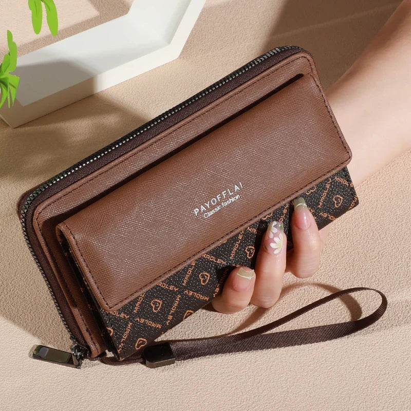 Classic Card Holder Wallet for Men (Faux Leather) – Pocket Interior - dark brown