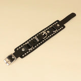 Gothic Spike Studded Leather Bracelets Black Punk Rock Jewelry