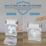 Portable Air Cooler Fan LED Compact 3-in-1 Humidifier for Home Office