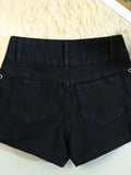 Retro Lace up Skinny Shorts in Custom Length for Streetwear Fashion