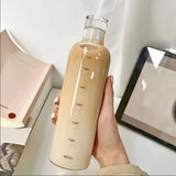 Elegant Time Scale Water Bottle 700ml – Portable Fitness Hydration