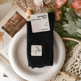 Thick Rabbit Hair & Cashmere Wool Women Winter Socks - black / One Size