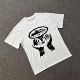 Streetwear Graphic Oversized T Shirt Shorts Bold Typology Casual Style