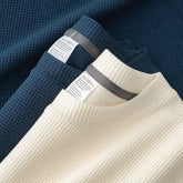 Men's Waffle Round Neck Short Sleeve T-Shirt Size Large Casual Wear