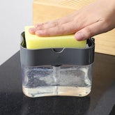 Kitchen Soap Dispenser Press with Cleaning Cloth for Dishwashing