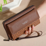 Classic Card Holder Wallet for Men (Faux Leather) – Pocket Interior - apricot