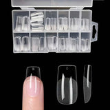 120Pcs Full Cover Nail Tips Stiletto Gel Extension Multi Style Set