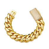 Cuban Miami Link Rhombus Bracelet Stainless Steel Bling Rapper Style