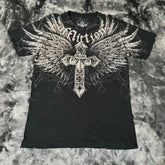 Y2K Retro Punk Hip Hop Printed T-shirt Oversized Type Fashion Top