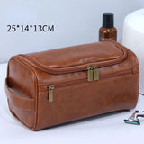 Leather Toiletry Bag Large Dopp Kit – Hanging Travel Cosmetic Case