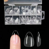 120Pcs Full Cover Nail Tips Stiletto Gel Extension Multi Style Set