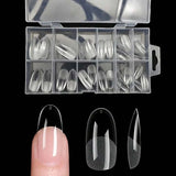 120Pcs Full Cover Nail Tips Stiletto Gel Extension Multi Style Set