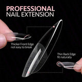 120Pcs Full Cover Nail Tips Stiletto Gel Extension Multi Style Set