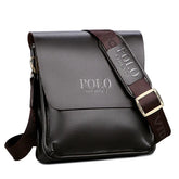 Polo Vertical Shoulder Bag Synthetic Leather Trendy Business Crossbody
