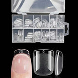 120Pcs Full Cover Nail Tips Stiletto Gel Extension Multi Style Set