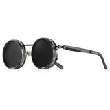 Polarized Round Sunglasses for Outdoor Adventures - Black