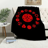 A-Akatsuki Cool N-Naruto-es Anime Blanket Blanket for Couch Sofa Travel Home Hiking Picni Bed Beding Flannel Blanket