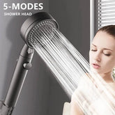Adjustable Showerhead with 5 Mode High Pressure Water Saving Nozzle - Himpall