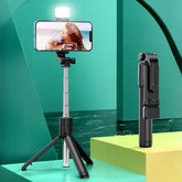 Selfie Stick Tripod with Wireless Remote Lightweight Plastic Portable Design