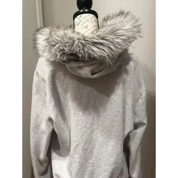 Y2K Plush Hooded Jacket – Thickened Black Warm Streetwear Coat Women