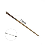 36cm brown wooden anime cosplay metal core magic wand