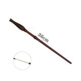 36cm brown wooden anime cosplay metal core magic wand