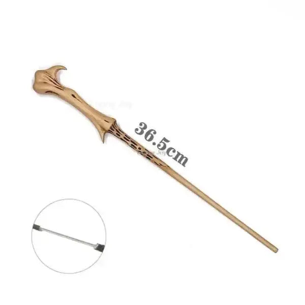 36.5cm Wooden Anime Cosplay Metal Core Magic Wand with Ornate Handle